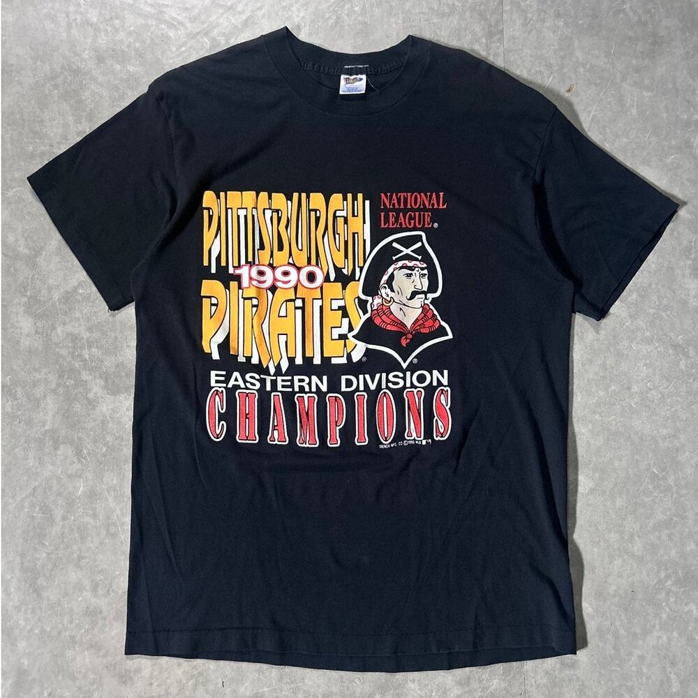 1990 Vintage Pittsburgh Pirates Division Champs Black T-Shirt -XL